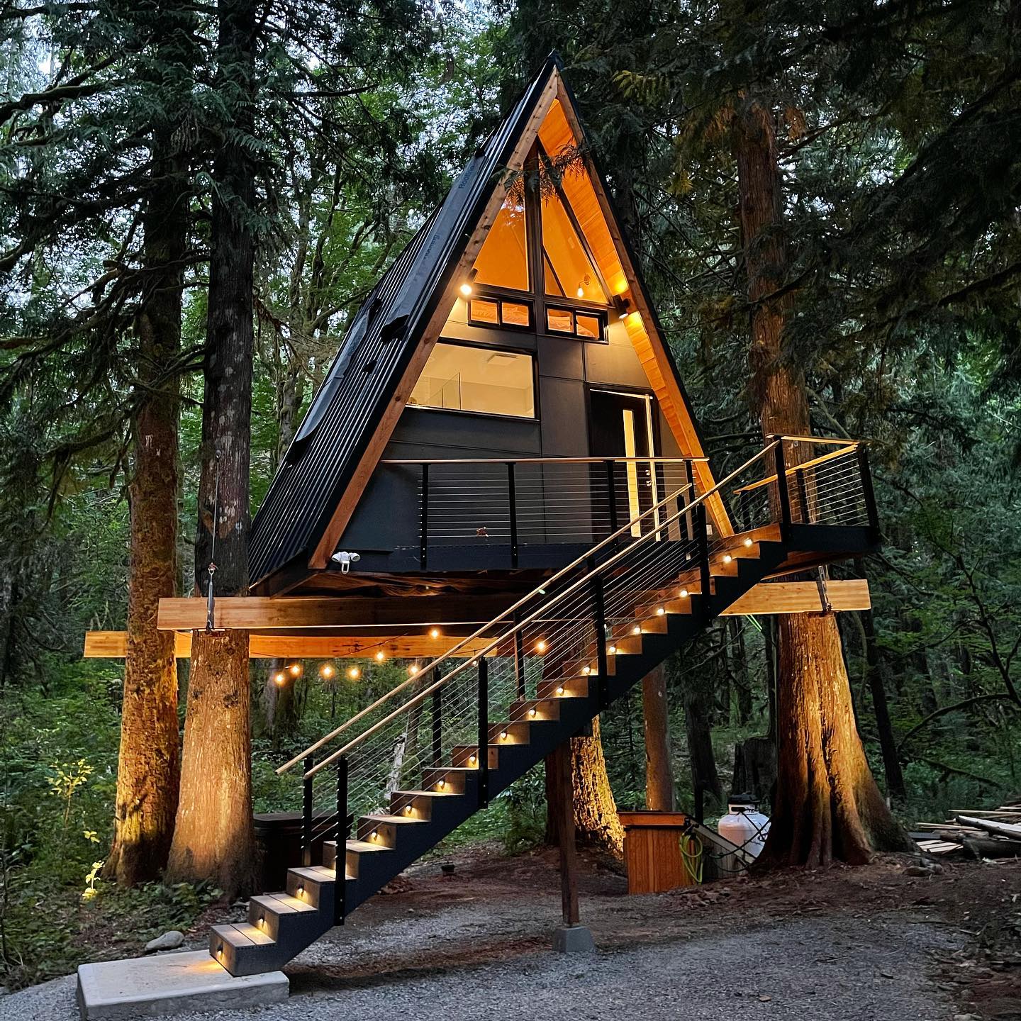 @IndexCabins A-frame treehouse in Washington